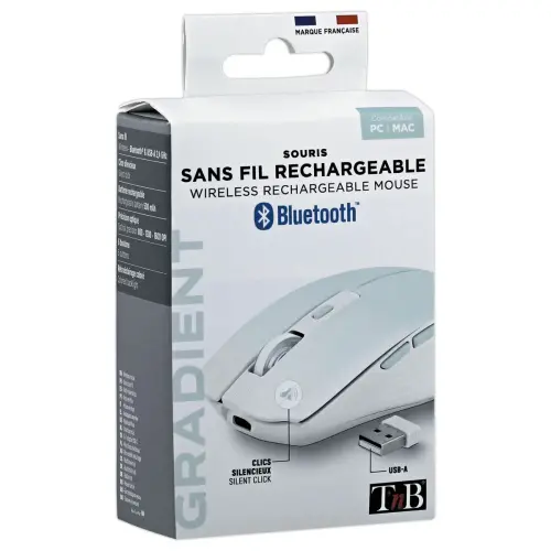 Souris gradient Dual Connect - Sans fil - Bleu - T'NB