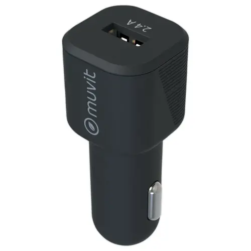 Chargeur voiture 12 W + Câble lightning 1.2 M - Entrée 12-24 V. - MUVIT