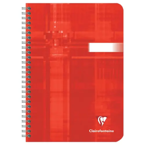 Cahier spirales A5 180 pages petits carreaux - coloris al&eacute;atoire - Clairefontaine 
