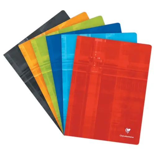 Cahier piqué 24x32 cm 96 pages grands carreaux - couleur aléatoire