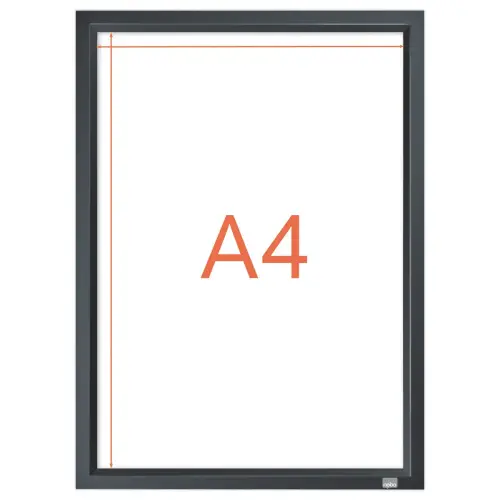 Porte-affiche clipsable A4 Nobo impression - noir 