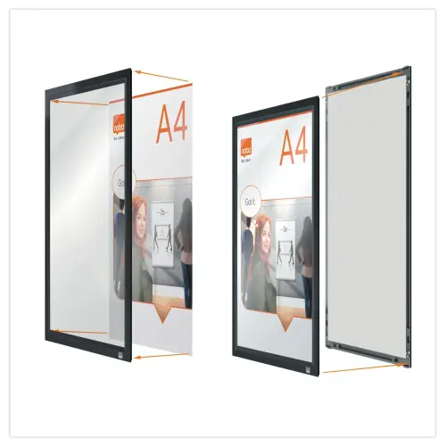 Porte-affiche clipsable A4 Nobo impression - noir 