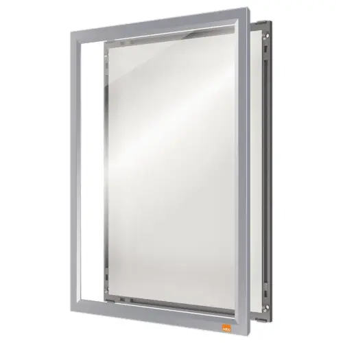 Porte-affiche clipsable A4 Nobo impression - argent
