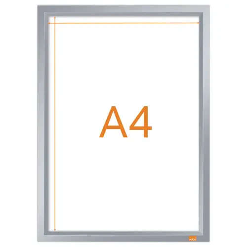 Porte-affiche clipsable A4 Nobo impression - argent