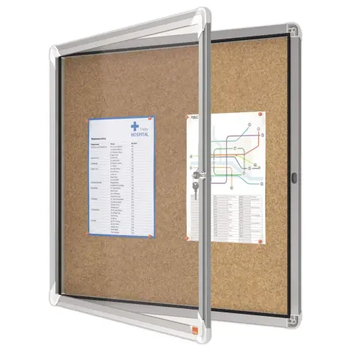 Vitrine d'int&eacute;rieur en li&egrave;ge Premium Plus - 6 x A4 - NOBO 