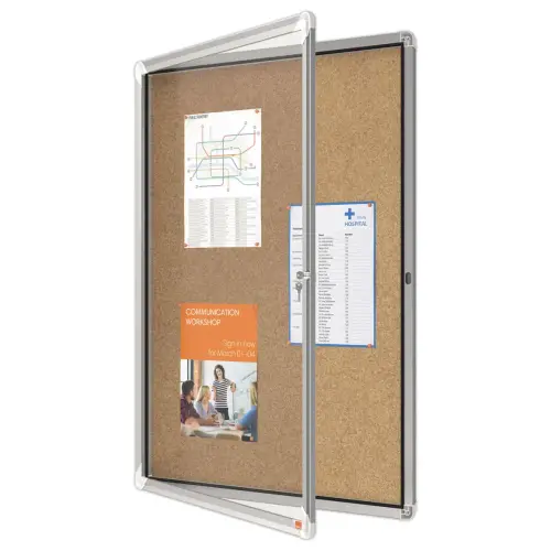 Vitrine d'int&eacute;rieur en li&egrave;ge Premium Plus - 9 x A4 - NOBO 