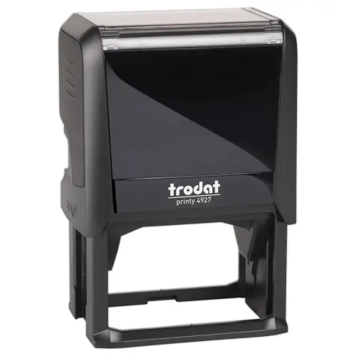 Timbre person.Printy 4927-Bo&icirc;tier noir-Enc.noire-60X40mm-10 lig.max 