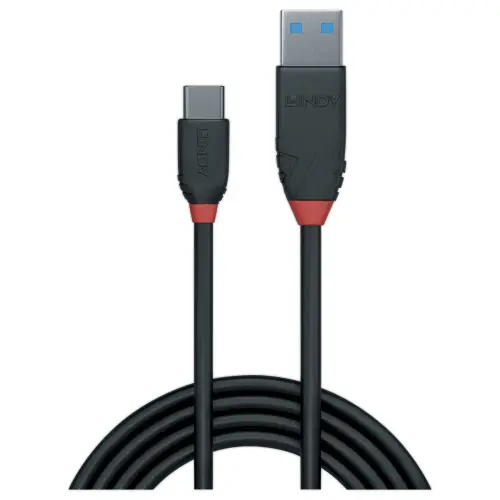 C&acirc;ble USB Black Line 3.2 - Type A vers C - 10Gbit/s - 1m - LINDY 