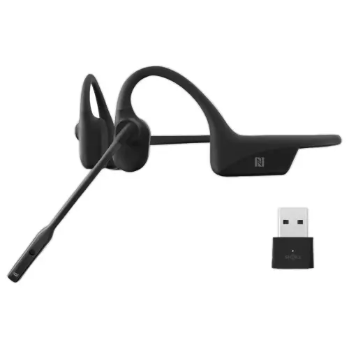 Casque sans-fil &agrave; conduction osseuse OpenComm2 - Bluetooth USB-C- noir 