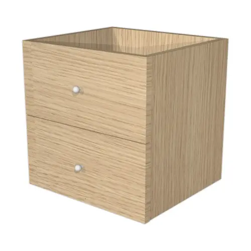 2 Tiroirs MAXI case chêne montés