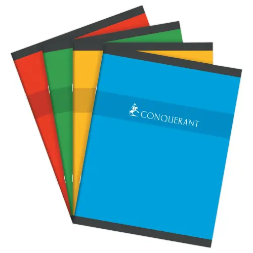 Cahier agrafé Conquérant 70g, 17x22 cm, Seyès,96 pages