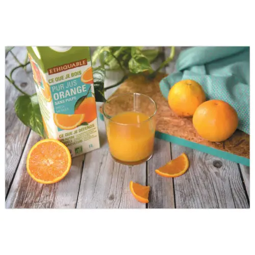 Brique 1 litre de jus d'orange BIO