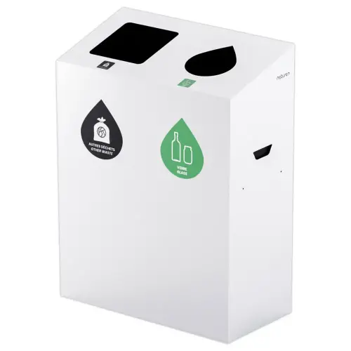 Poubelle 2 flux 110L