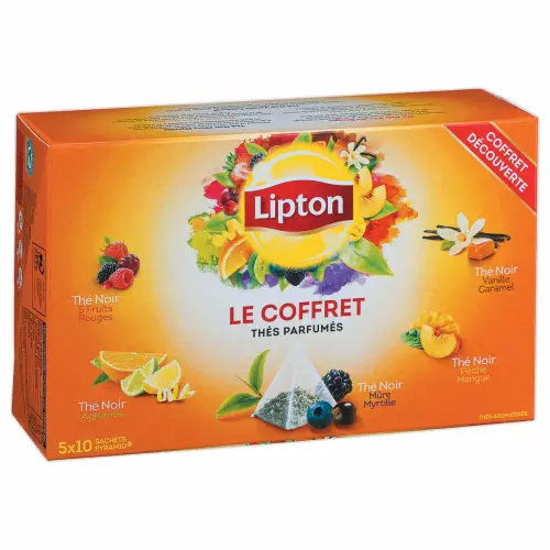 50 Sachets th&eacute; assortis - Lipton 