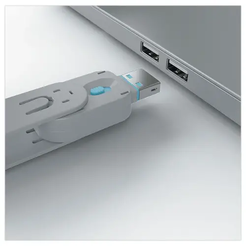 Cl&eacute; pour bloqueurs de port USB Type A - 4 verrous - Bleu - LINDY 