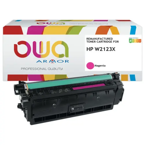 Toner OWA &eacute;quivalent HP W2123X Magenta 