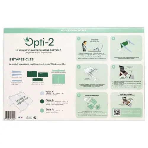 Support pour PC portable ERGO OPTI-2 -Optimeo 