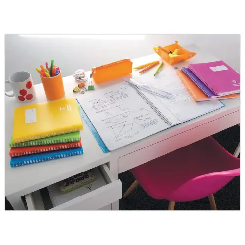 Cahier spirale 160p KOVERBOOK A4+ 22,9x29,7cm SEYES perfo 4 trous