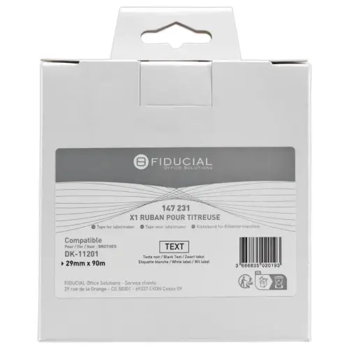 Rouleau d'&eacute;tiquettes QL BROTHER 29x90mm 400 &eacute;tiquettes DK11201 