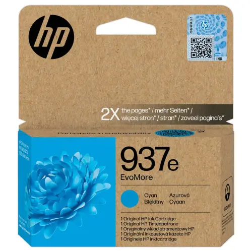 Cartouche Jet d'encre 937e EvoMore HP - Cyan