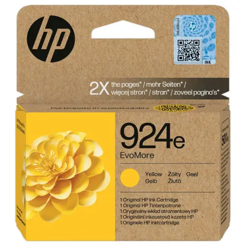 Cartouche jet d'encre 924e EvoMore - Jaune - HP 