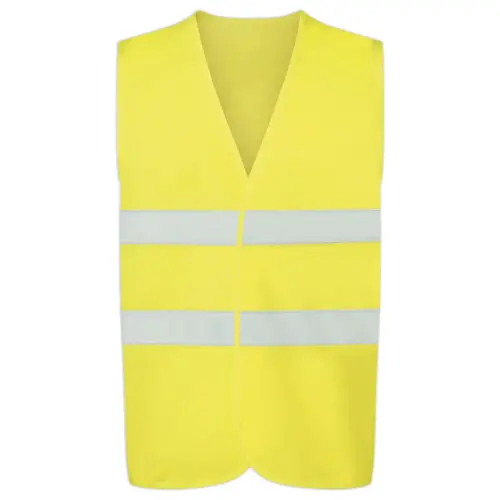 Gilet de s&eacute;curit&eacute; jaune - 2 bandes r&eacute;fl&eacute;chissantes Taille M 