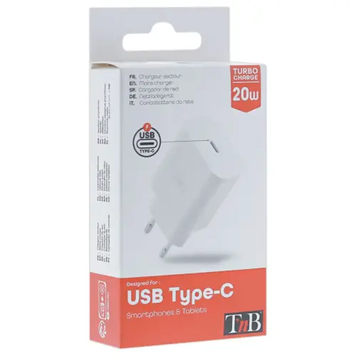 Chargeur secteur 1 USB-C PD 20W 
