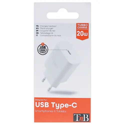 Chargeur secteur 1 USB-C PD 20W 