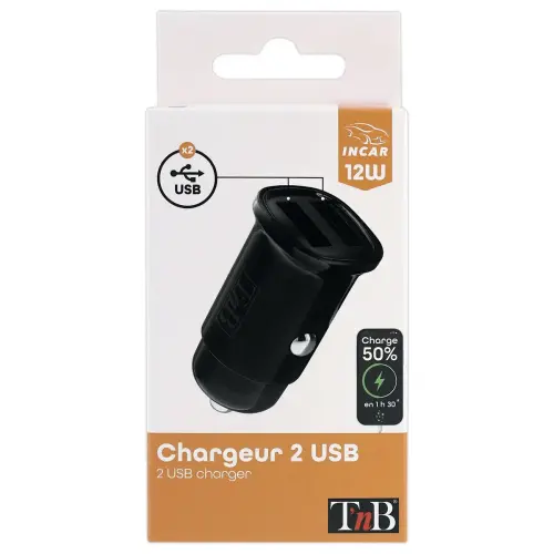 Chargeur allume-cigares 2XUSB-A 12W