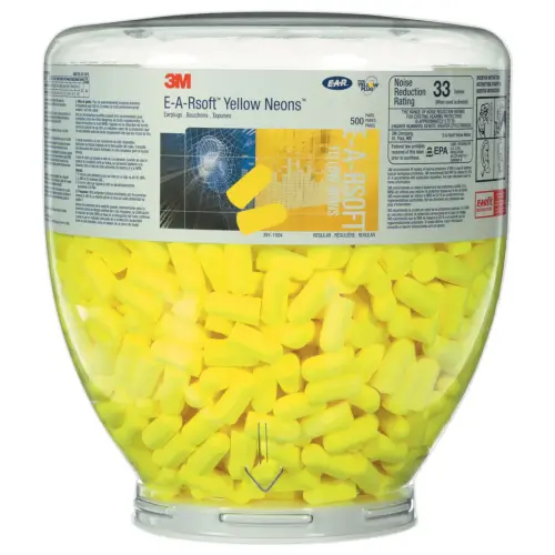 Bonbonne de bouchons d'oreille E-A-Rsoft - 500 paires - Att&eacute;nuation 34 dB - 3M 