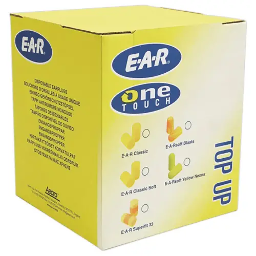 Bouchons d'oreille E-A-RSOFT Yellow Neon - 250 paires - Att&eacute;nuation 34 dB - 3M 