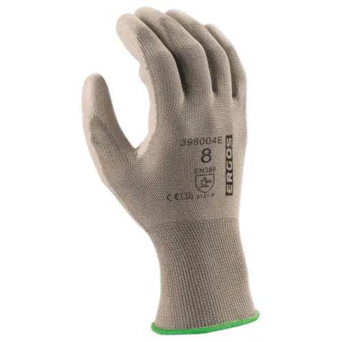12 paires de gants polyester - gris - Taille 11 - RG