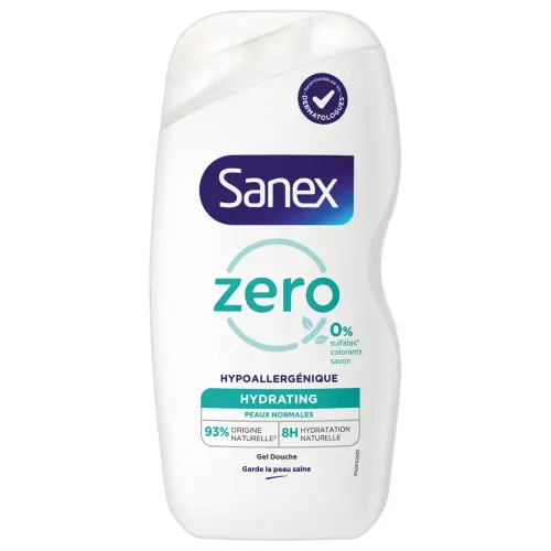 Gel douche Sanex Zéro% essentiel Peauxnormales 475 ml