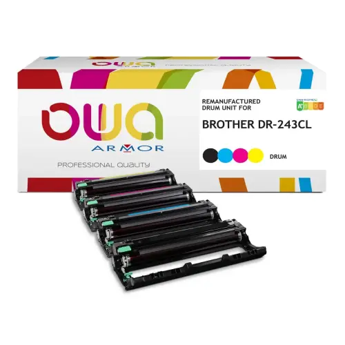 Tambour DR-243CL - Noir / Cyan / Magenta / Jaune - Owa 