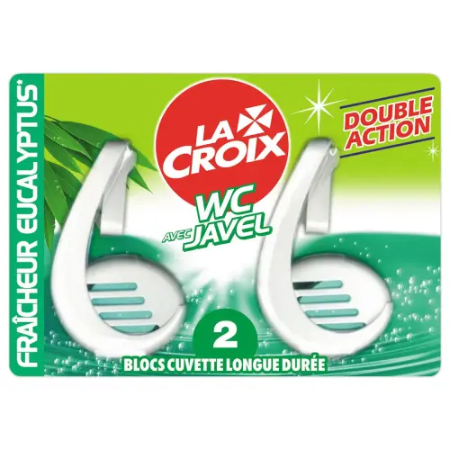 2 blocs cuvette javel La croix parfum eucalyptus