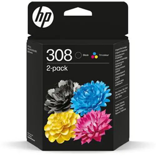 Pack cartouche d'encre HP 308 noire + couleurs 6L6S6UE