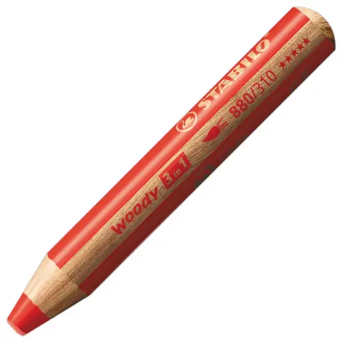 10 Crayon WOODY 3 en 1 Arty et son taillecrayon 