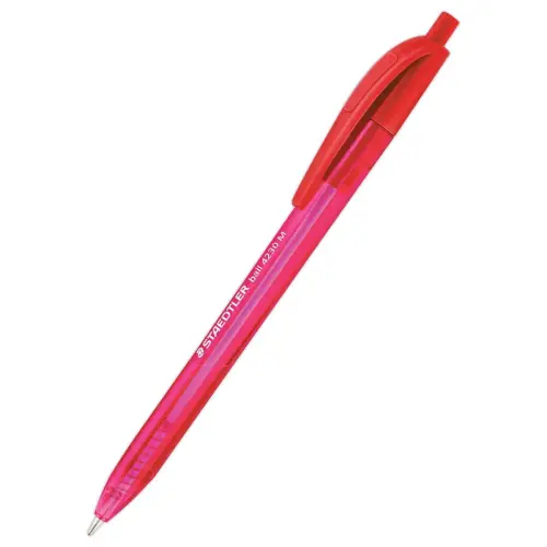 Stylo-bille triangulaire rétractable pointe moyenne 1 mm rouge