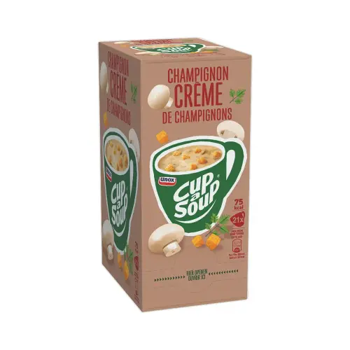 21 Cup-a-Soup champignons crème avec croûtons, paquet de 21 sachets