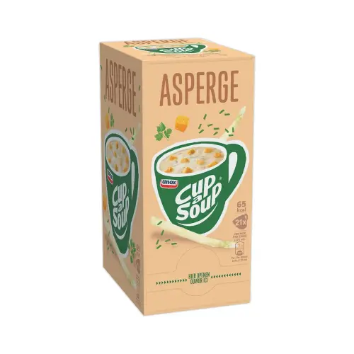 21 Cup-a-Soup asperge cr&egrave;me avec cro&ucirc;tonsde fromage, paquet de 21 sachet 