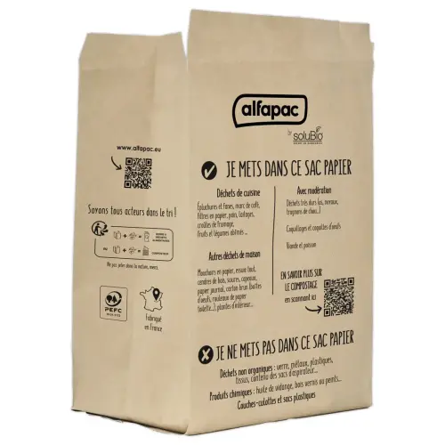 50 sacs papier kraft 10L à fond plat