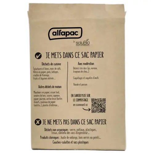 50 sacs papier kraft 10L à fond plat