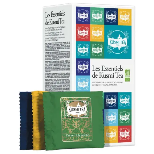 Coffret de 24 sachets de thés et infusions Les Essentiels bio