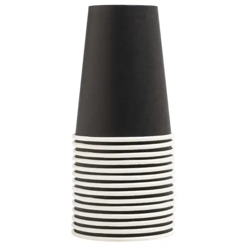 15 Gobelets en carton 20 cl Noir - Pro nappe