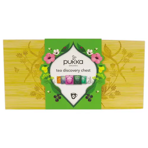 42 sachets infusion et th&eacute; PUKKA Coffret d&eacute;couverte en bambou 