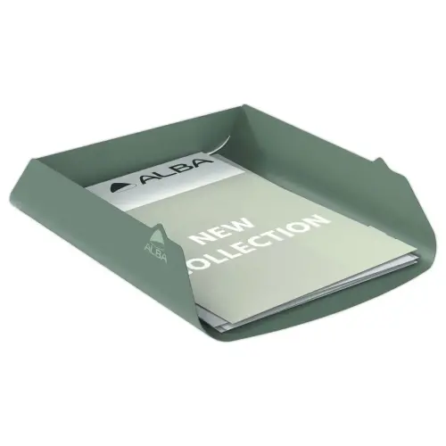 Corbeille à courrier métal - Vert céladon - ALBA