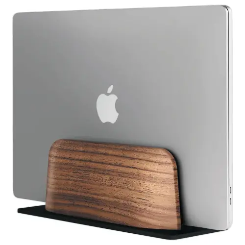 Support ordinateur portable et tablette vertical bois