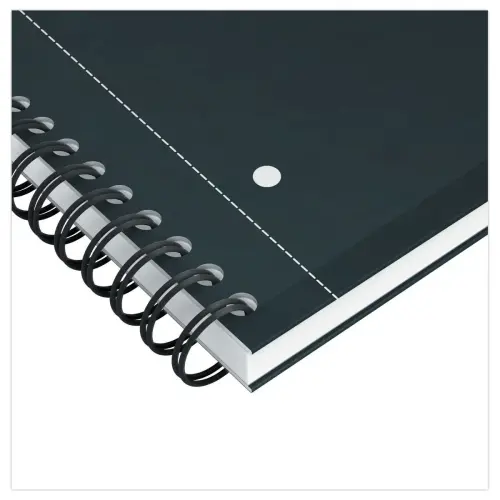 Cahier spirale Notebook A4+, 160p, 5x5, Oxford international Noir