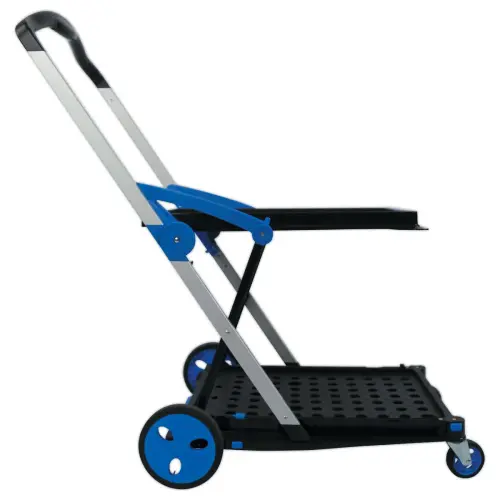 Chariot pliant double plateaux