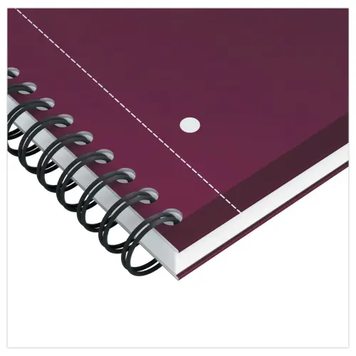 Cahier spirale Notebook A4+, 160p, 5x5, Oxford international Rouge